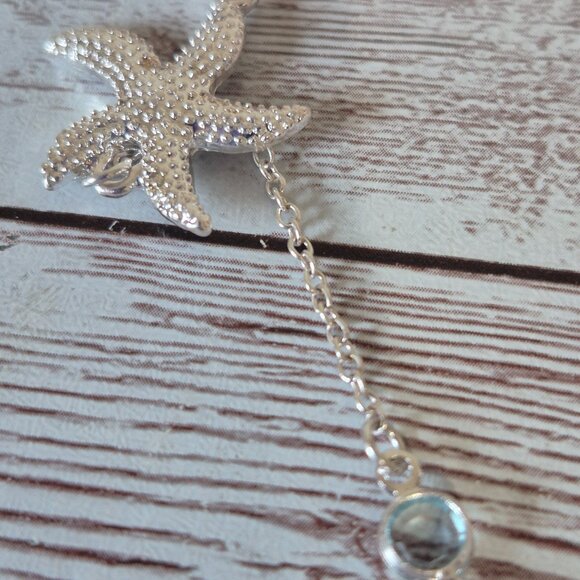NWT XL Long Silver Seashell Charm Necklace - Picture 7 of 10